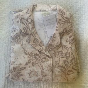 NWT Garnet Hill Organic Cotton Pajamas (Small)